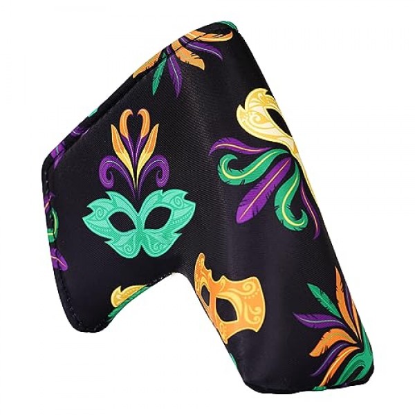 블레이드 퍼터 헤드커버 - 스코티 카메론, 오디세이, PING, 클리블랜드용 자석 잠금 장치 및 파티 마스크 디자인 골프 퍼터 커버