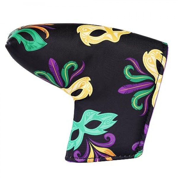 블레이드 퍼터 헤드커버 - 스코티 카메론, 오디세이, PING, 클리블랜드용 자석 잠금 장치 및 파티 마스크 디자인 골프 퍼터 커버