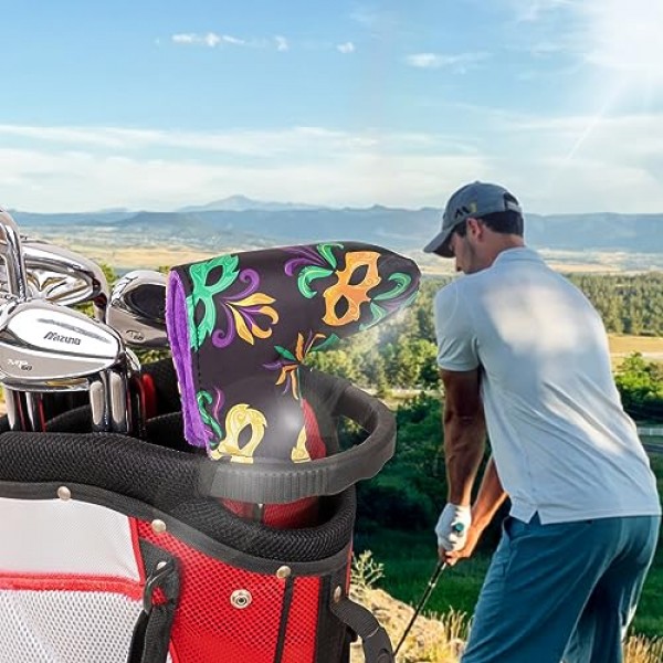 블레이드 퍼터 헤드커버 - 스코티 카메론, 오디세이, PING, 클리블랜드용 자석 잠금 장치 및 파티 마스크 디자인 골프 퍼터 커버