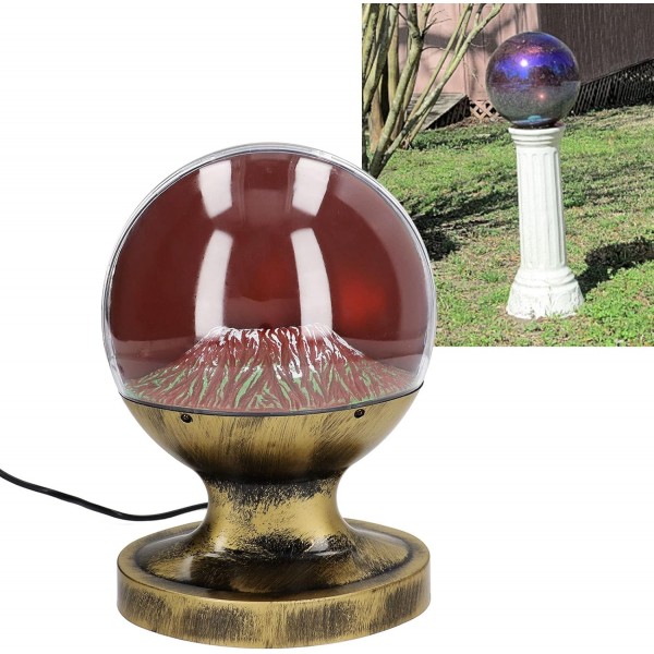 RiToEasysports 화산 풍경 램프 레트로 명확한 표면 질감 화산 용암 램프 장식 과학 교육 장난감 EU 플러그 220V