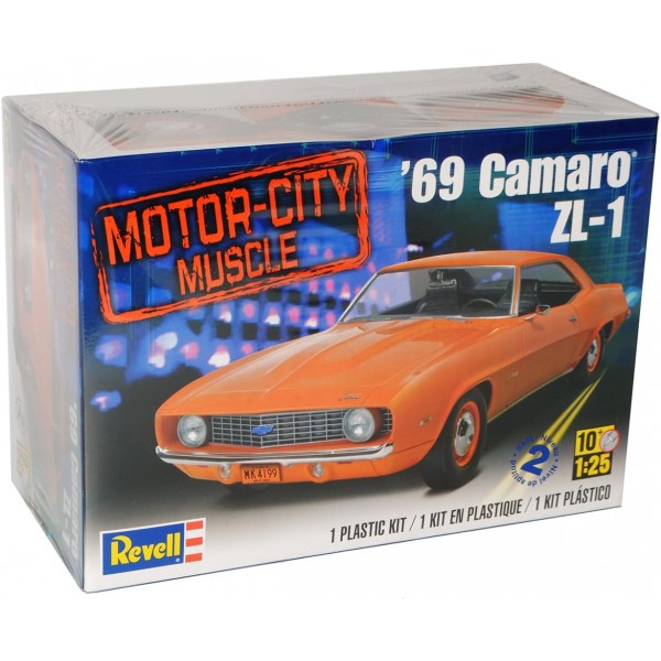 Revell Chevrolet Chevy Camaro ZL-1 1969 Coupe Red 85-4056 키트 1/25 1/24 맞춤형 번호판이 없는 모델 자동차