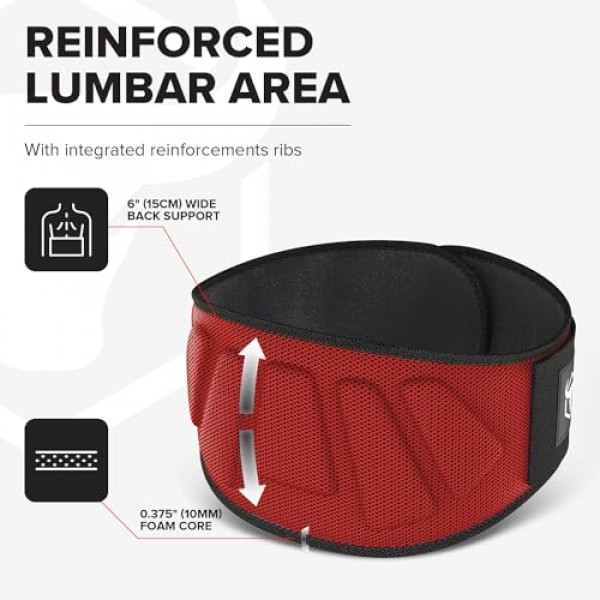 남성과 여성을 위한 역도 벨트 - 6인치 자동 잠금 역도 등 지원, 리프팅, 피트니스, 크로스 트레이닝 및 파워리프팅을 위한 운동 등 지원