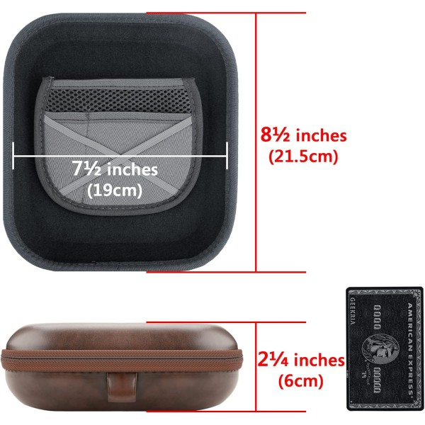 레이 플랫 오버이어 헤드폰용 Geekria UltraShell 헤드폰 케이스, Sony WH-1000XM4, ATH-MSR7NC 헤드셋(갈색)과 호환되는 교체용 하드 쉘 여행용 가방 dunkelbraun