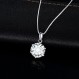 JewelryPalace 라운드 컷 1.5ct 2ct 3ct 모이사나이트 목걸이 펜던트, 신부용 주얼리 세트, 여성용 목걸이 925 실버 스톤 포함, 주얼리 여아 여성 로즈 골드 45 cm