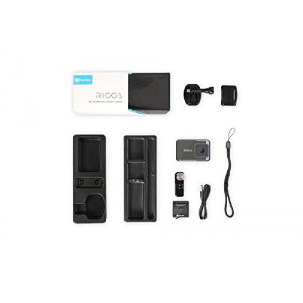 FeiyuTech Ricca 방수 H.264 H.265 비디오 4K 스포츠 액션 카메라(2.35인치 터치 디스플레이 포함)