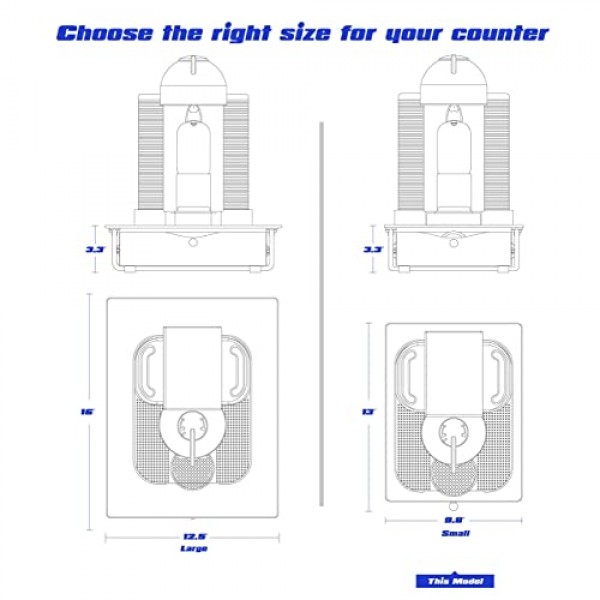 EVERIE 크리스탈 강화 유리 상단 정리 서랍 홀더 Nespresso Vertuo 캡슐과 호환 가능, 21개의 대형 또는 30개의 소형 Vertuoline 포드와 호환 가능, 소형, NP02S