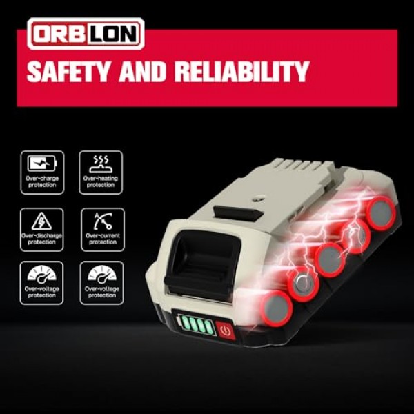 DeWALT 20V 배터리용 DCB206 DCB204 DCB204-2 DCB203 DCB201 DCB200 DCB207 DCB208 DCB210, 2.0Ah 배터리는 Dewalt 20V 도구와 호환됩니다.