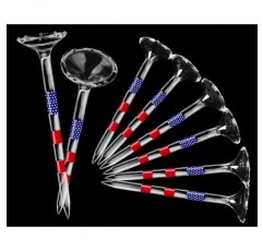 EagleGlo 골프 티, 골프 티 3 1/4'' 깨지지 않는 투명 아크릴, 플라스틱 골프 티 측면 회전 및 마찰 감소, 긴 골프 티 대용량 큰 컵 및 8 프롱 남성용 골프 액세서리 50팩