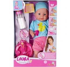 Simba 105010964 - Laura Hungry, Soft Body Doll with Pacifier & 105400001 - Laura Good Night 베이비 액세서리, Laura Good Night 침낭 포함 침낭 번들