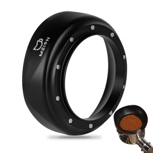 Breville Portafilters 용 54mm 도징 깔때기, 마그네틱 에스프레소 도징 깔때기 커피 깔때기, 에스프레소 도구 에스프레소 액세서리 (54mm, 검정색)