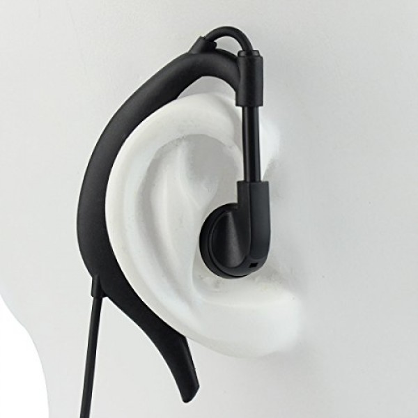 Retevis 볼륨 조정 마이크가 있는 양방향 라디오 이어폰, Retevis RT22 RT21 H-777 RT68 RT19 RT22S Baofeng UV-5R 워키토키, G형 귀고리 워키토키 이어폰 2핀(1팩)과 호환 가능