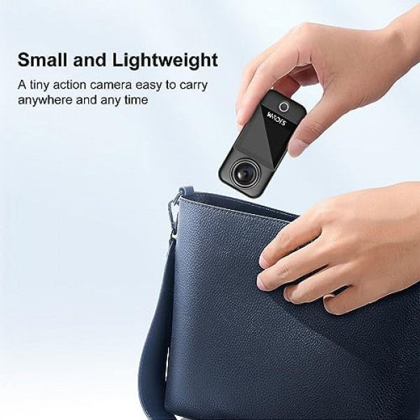 SJCAM C300 포켓 액션 카메라 4K30fps, 1.33인치 터치스크린 스포츠 카메라, 2.4G/5G 듀얼 WiFi 20MP 헬멧 카메라, 6축 얼음 수중 카메라 30m/98ft 방수