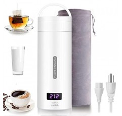 여행용 전기 주전자 소형 휴대용 전기 주전자, 4가지 가변 프리셋이 포함된 380ML 미니 차 주전자, 304 스테인레스 스틸 여행용 물 보일러, 자동 차단 및 끓임 건조 방지, 