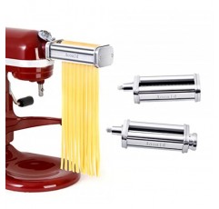 파스타 롤러 및 스파게티 커터, 키친에이드 스탠드 믹서용 페투치니 커터 부착물, Aooaid의 3 Pcs 스테인레스 스틸 파스타 메이커 액세서리
