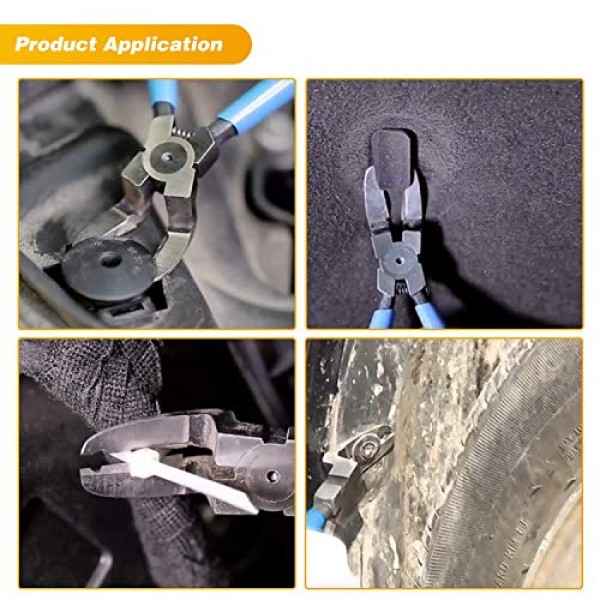 GOOACC 다목적 대각선 절단 펜치, 스테인레스 스틸 자동차 푸시 리테이너 리벳 트림 클립 프라이 풀러, 리벳 구색 패스너 커터 풀러 도구