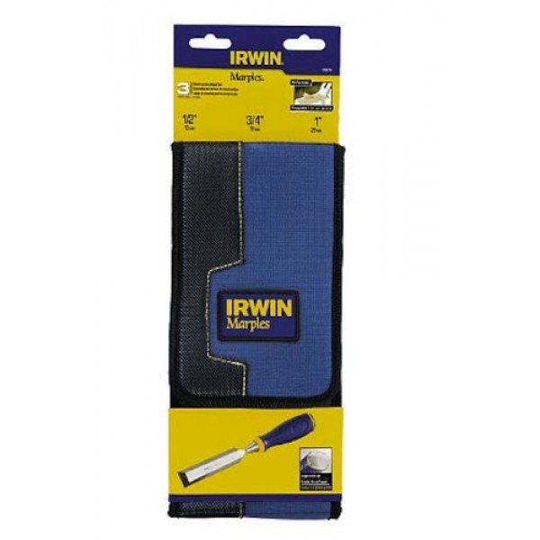 IRWIN Marples Chisel Set with Wallet, 3-Piece (1768781) , Blue