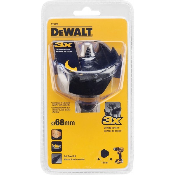 DeWalt Rapid wood / Forstner 비트, 68mm ø, DT4586(드릴 배터리 케이블에 사용하기에 적합)