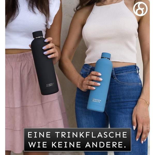 Common Objects 마시는 병 스테인레스 스틸 750 ml | 누출 방지 보온 보온병 | 탄산수 병 적합 | 보온병 스포츠병 | 사무실, 체육관, 야외 | THE ORIGINAL 알파인 화이트 750ml