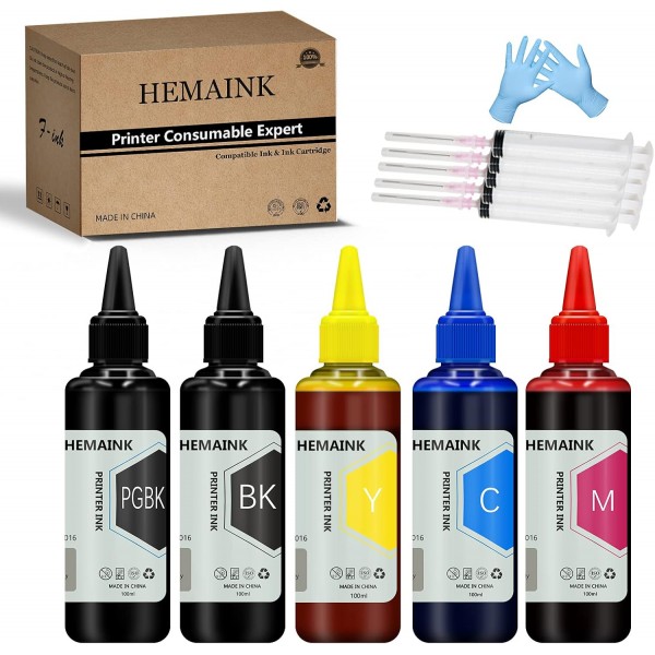 HEMAINK 리필 가능 잉크 카트리지 및 PGI-580XXL CLI-581XXL과 호환되는 5병 잉크, Pixma TS6150 TS6151 TS6250 TS6251 TS6350 TS6351 TS705 TR7550 TR8550 TS911 프린터