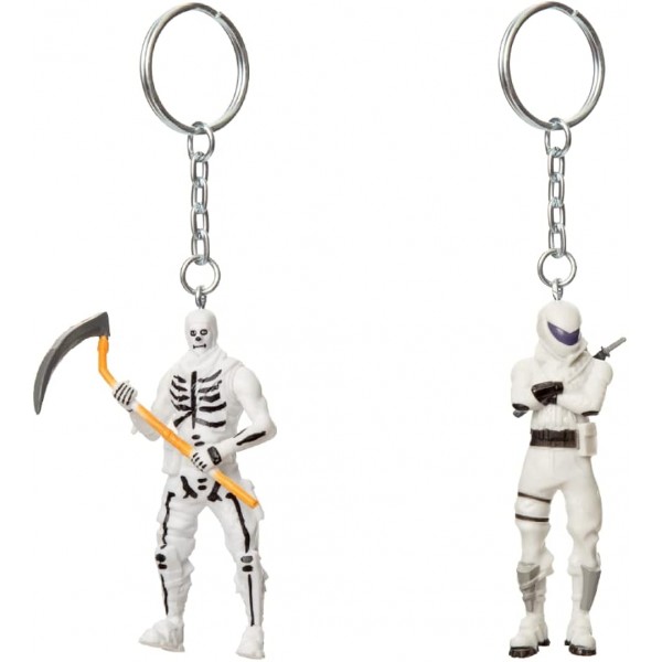 포트나이트 캐릭터 열쇠고리 12-블리스터 팩 - 열쇠고리가 있는 정품 조각 - 인기 있는 Fornite Battle Royale 장난감 캐릭터