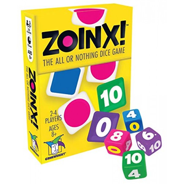 Gamewright Zoinx - 전부 아니면 전무 주사위 게임 다양한 색상, 5