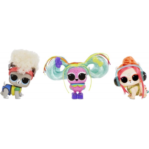 LOL Surprise Collectable Lights Pets - 9가지 Surprise, 액세서리 및 REAL Hair 포함 - Black Light Surprise 포함