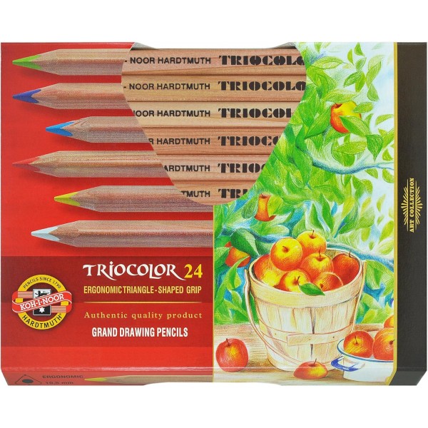 Koh-i-noor 24 Triocolor 드로잉 색연필. 3154 by Koh-I-Noor
