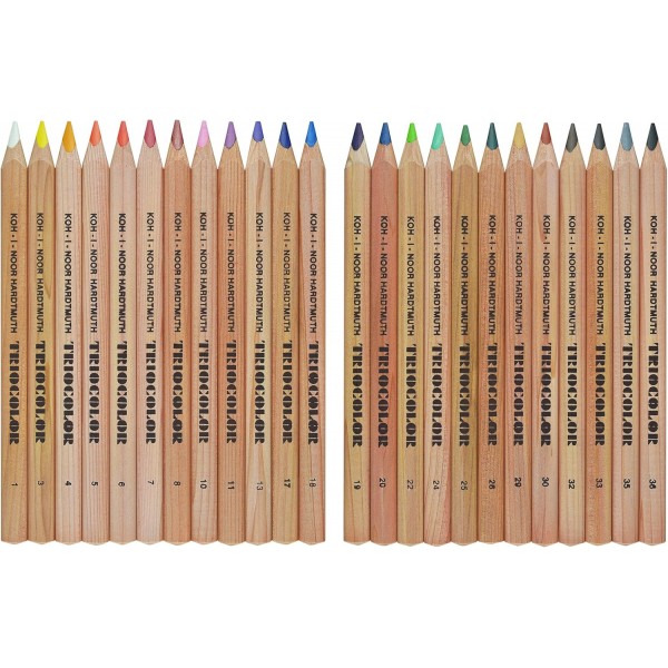 Koh-i-noor 24 Triocolor 드로잉 색연필. 3154 by Koh-I-Noor