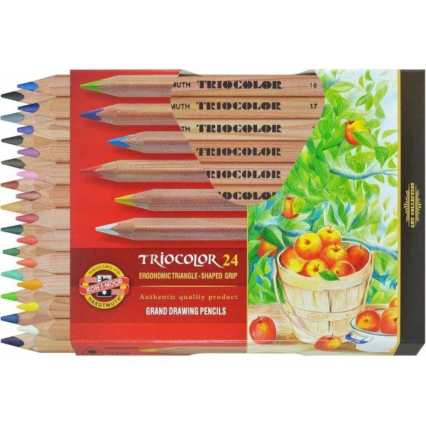 Koh-i-noor 24 Triocolor 드로잉 색연필. 3154 by Koh-I-Noor
