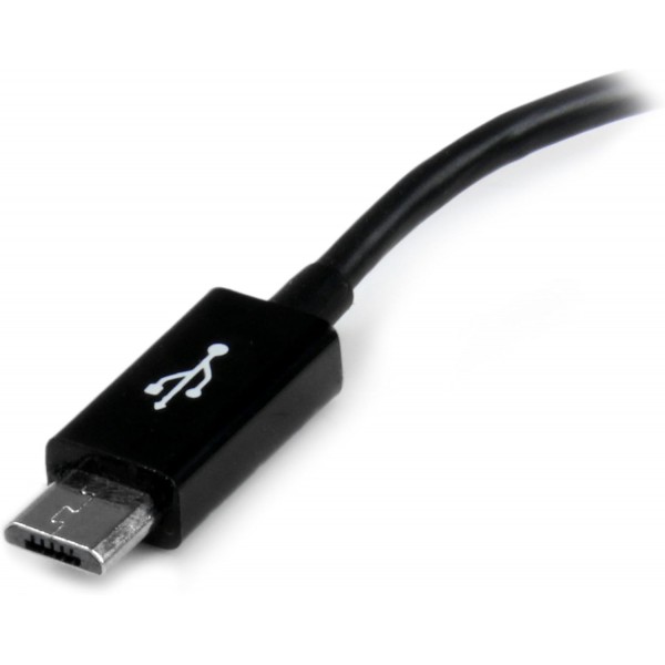 STARTECH.COM 5In Micro USB to USB Otg 호스트 어댑터 - Micro USB Male to USB a Female On-The-Go 호스트 케이블 어댑터, 검정 검정 5인치/13cm