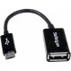 STARTECH.COM 5In Micro USB to USB Otg 호스트 어댑터 - Micro USB Male to USB a Female On-The-Go 호스트 케이블 어댑터, 검정 검정 5인치/13cm