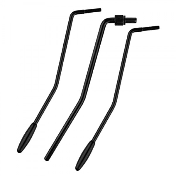SAVITA 3pcs 5mm/6mm 스레드 트레몰로 암, 일렉트릭 기타 트레몰로 바 미국/멕시코 표준용 트레몰로 암의 금속 Whammy 바 나사(검은색)
