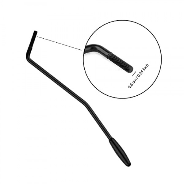 SAVITA 3pcs 5mm/6mm 스레드 트레몰로 암, 일렉트릭 기타 트레몰로 바 미국/멕시코 표준용 트레몰로 암의 금속 Whammy 바 나사(검은색)