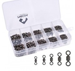 Phad 낚시 상자 300 소형 낚시 롤링 회전 낚시 커넥터 크기 2 #, 10 # 신선 및 바닷물 용