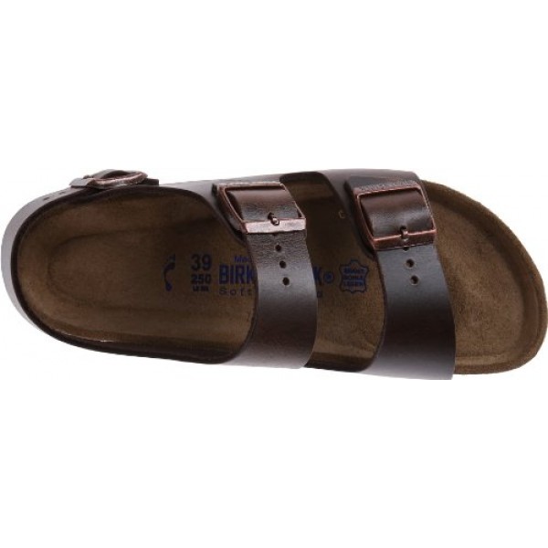 Birkenstock 남성용 아말피 가죽 소프트 풋베드 밀라노 샌들
