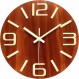 Plumeet Luminous Wall Clock - 30cm Silent Wooden Clock Fluorescent - 주방, 사무실 및 침실용 대형 장식용 벽시계(3D 숫자)
