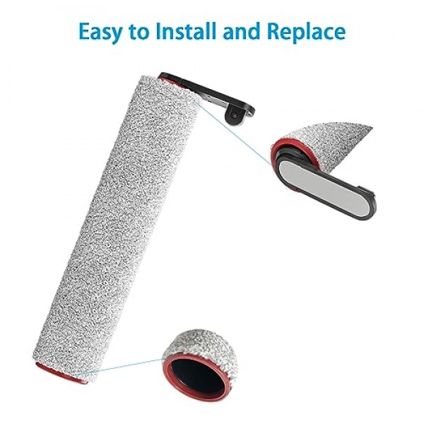 Dreametech H12 Pro 무선 습식 건식 진공 청소기 교체 부품과 호환되는 필터 롤러 브러시 액세서리 키트(브러시 롤러 2개 + HEPA 필터 2개 + 청소 브러시 ​​1개)