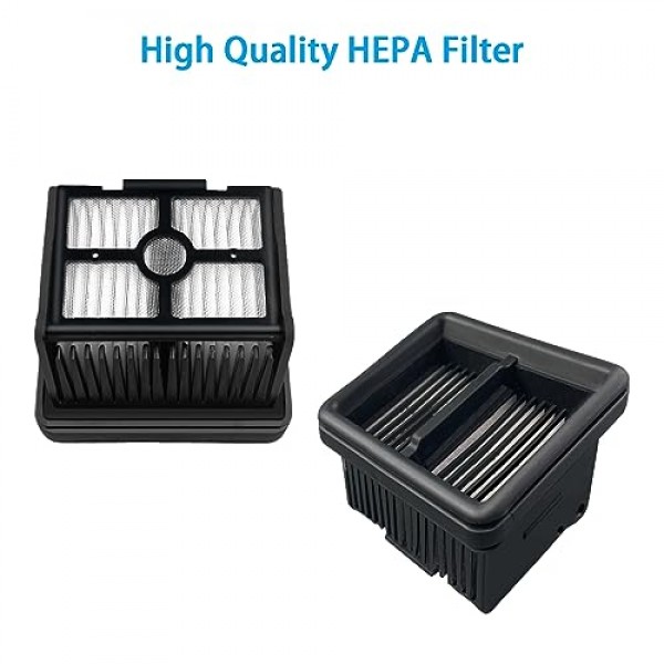 Dreametech H12 Pro 무선 습식 건식 진공 청소기 교체 부품과 호환되는 필터 롤러 브러시 액세서리 키트(브러시 롤러 2개 + HEPA 필터 2개 + 청소 브러시 ​​1개)