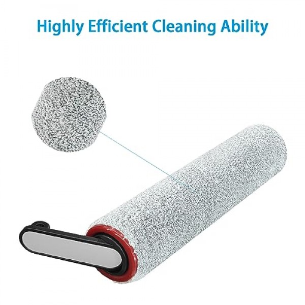 Dreametech H12 Pro 무선 습식 건식 진공 청소기 교체 부품과 호환되는 필터 롤러 브러시 액세서리 키트(브러시 롤러 2개 + HEPA 필터 2개 + 청소 브러시 ​​1개)