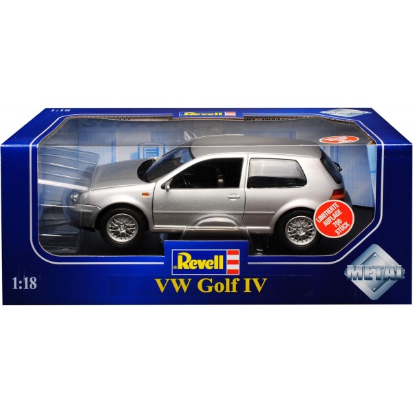 폭스바겐 골프 IV 4 3 도어 실버 1997-2003 1/18 Revell 모델 자동차 번호판 포함 개별 번호판 포함