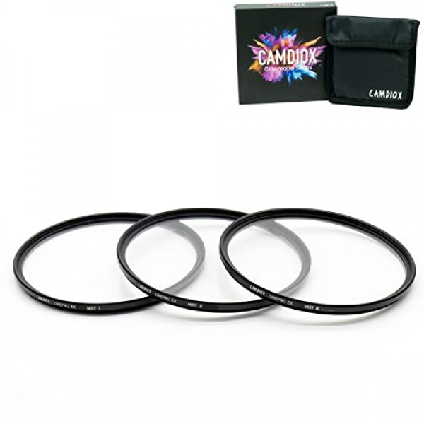 Cinepro 미스트 소프트 확산 1/2 1/4 1/8 CPRO 필터 - PRO 3개 세트 DSLR 미러리스 비디오 카메라(52mm)용 크리에이티브 시네마틱 확산 효과