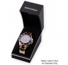 Sekonda Easy Read 남성용 아날로그 쿼츠 시계, 화이트 다이얼 및 블랙 가죽 스트랩 1530