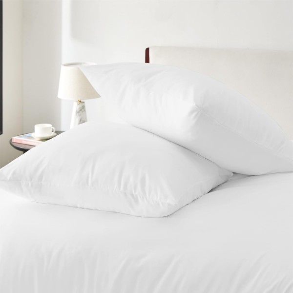 Bedsure Duvet Cover 155x220 White Duvet Cover - Bedding Sets 155 x 220 with 80x80 cm 베갯잇, Microfiber Duvet Cover Set for Double Bed with Zipper 155 x 220 cm White