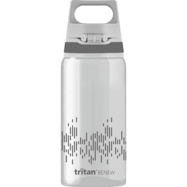 SIGG - Tritan 물병 - Total Clear ONE - 탄산 음료에 적합 - 식기세척기 사용 가능 - 누수 방지 - 가벼운 깃털 - 긁힘 방지 - BPA 프리 - 0.5L 진회색 Tritan Renew Single