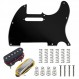 yotones 8 홀 텔레 기타 픽가드 스크래치 플레이트 및 싱글 코일 픽업 세트 미국/멕시코 펜더 텔레 텔레 캐스터 스타일 일렉트릭 기타와 호환 가능