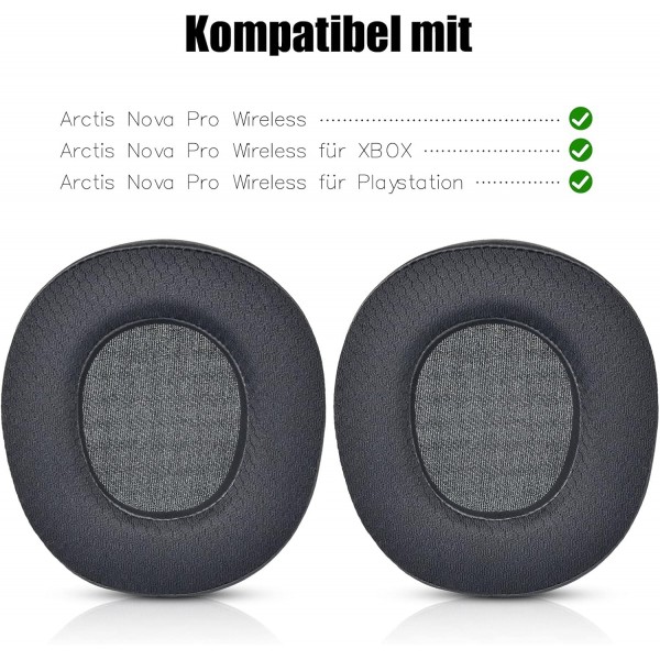 Arctis Nova Pro 무선 이어 패드, Steelseries용 냉각 젤 교체용 이어 패드 Arctis Nova Pro 무선 게임용 헤드셋, 부드러운 가죽, 두께 및 소음 차단