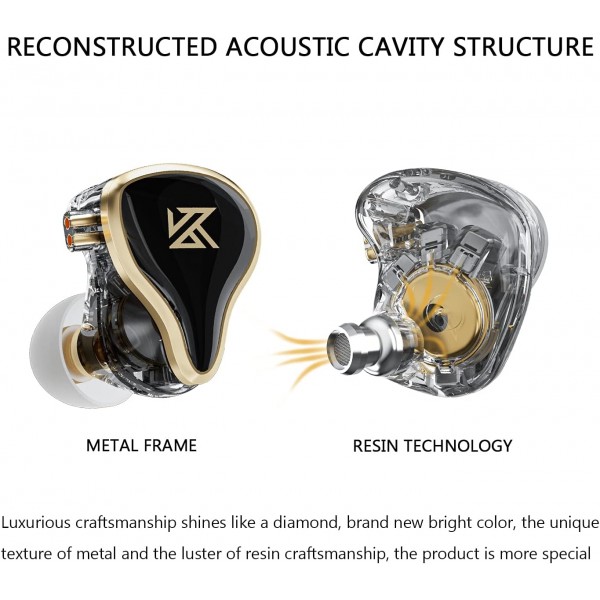KZ ZAS 인이어 모니터, 강력한 저음, 케이블 포함 인이어 헤드폰, 16개의 사운드 드라이브 유닛, 스튜디오용 HiFi 스테레오 헤드셋, 팟캐스트, 모니터, 휴대폰, PC, MP3/4(블