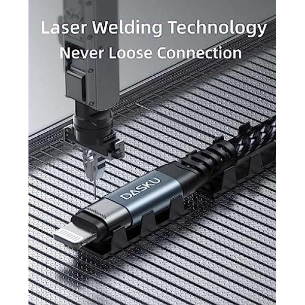 iPhone 케이블 고속 충전 6피트 USB C 번개 케이블 3팩 6피트 나일론 편조 유형 C iPhone 코드 iPhone 14 13 12 11 Pro Max Mini 8 Plus SE iPad 등과 호환 가능