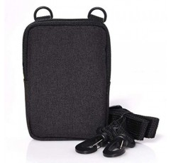 Zink 소프트 카메라 케이스 - Kodak, Lifeprint, Polaroid, HP, Canon, Fujifilm, Black용 인화지 주머니, 지퍼 잠금 장치 및 크로스바디 어깨 끈이 포함된 소형 즉석 인쇄 카메라 및 프