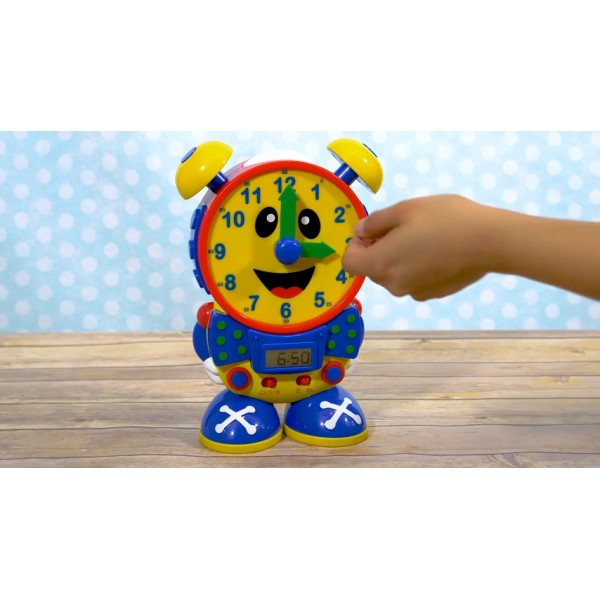 The Learning Journey Telly The Teaching Time Clock - 두 개의 퀴즈 모드와 야간 조명이 있는 전자식 아날로그 및 디지털 시각 보조 장치 - 시간을 알려주는 교육용 시계 - 수상 경력